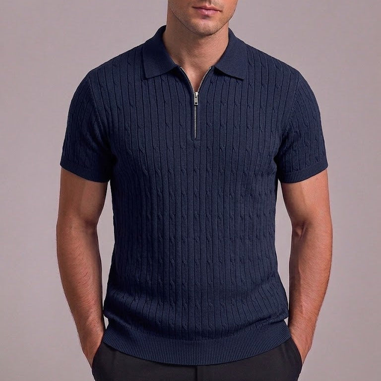 WYATT | Polo with zip collar