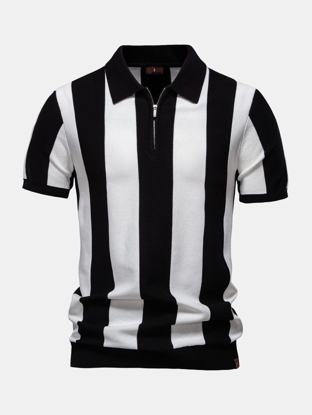 ASHTON | Zip polo with contrast knit