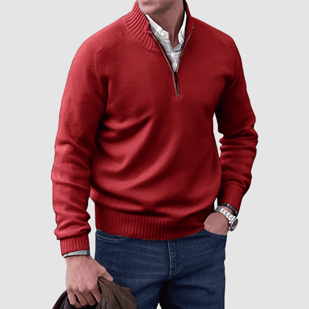 BENJAMIN | Zip pullover with mock neck