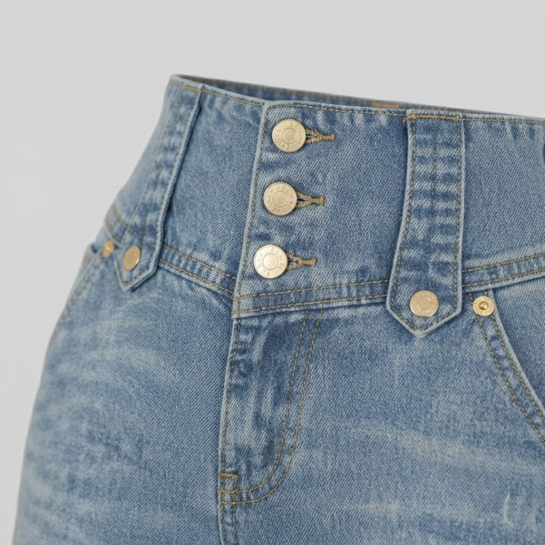 ZOE | High-waist jeans with side slits