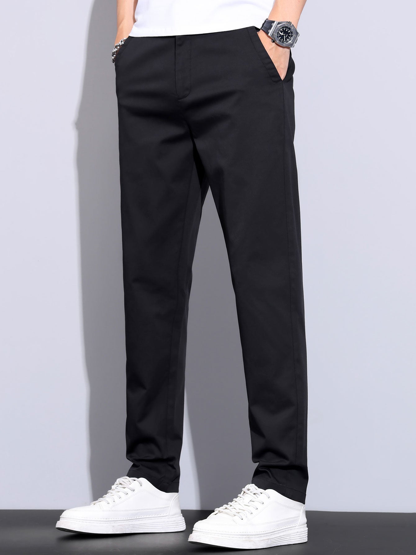 LILY | Straight pants with elastic waist
