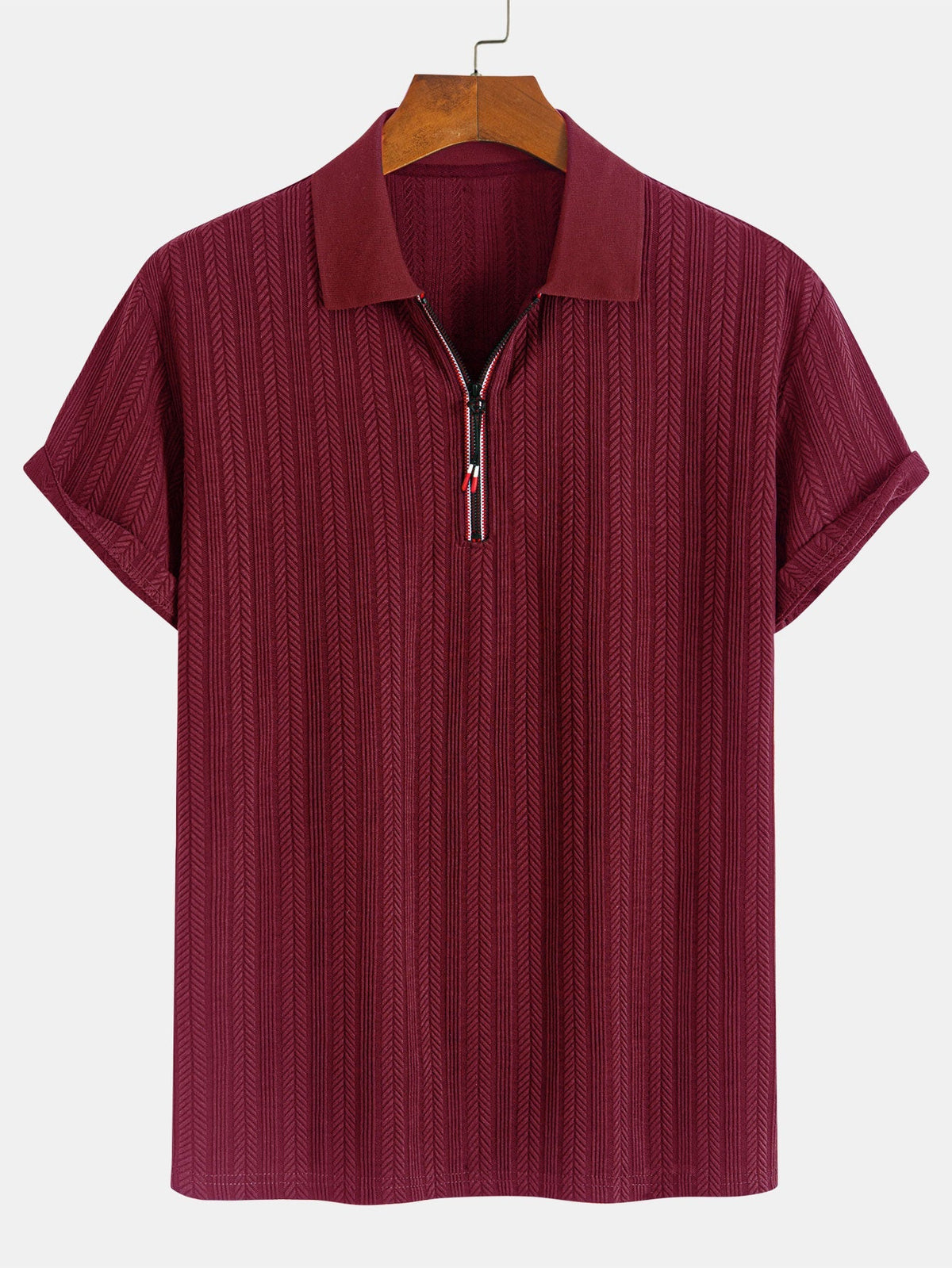 OLIVER | Polo with herringbone texture