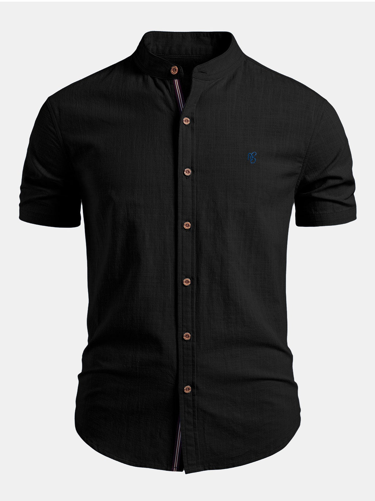 HENRY | Short sleeve shirt with stand collar