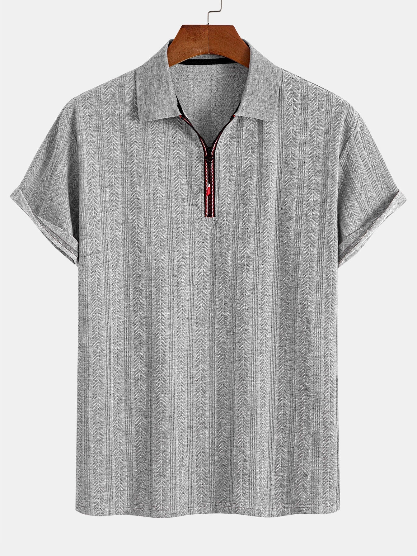 OLIVER | Polo with herringbone texture