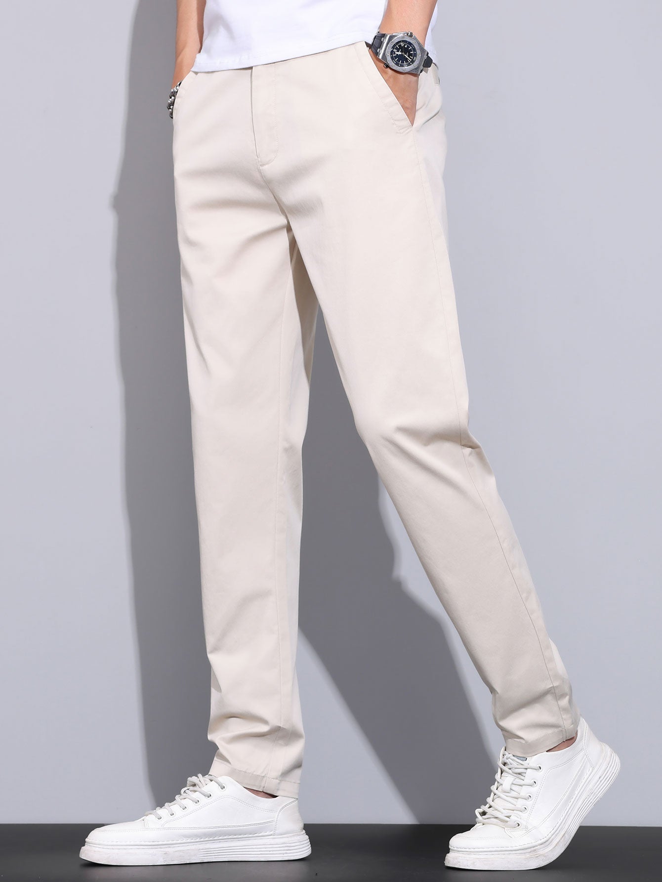 LILY | Straight pants with elastic waist