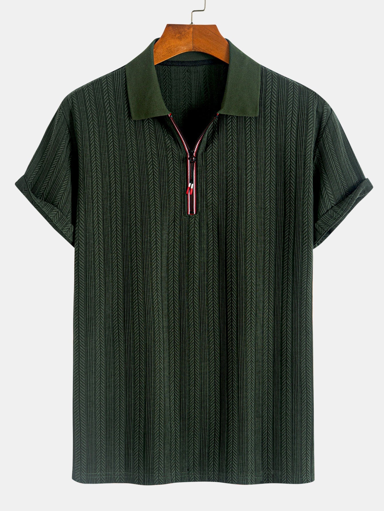 OLIVER | Polo with herringbone texture