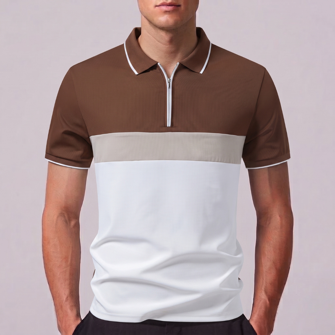 HENRY | Polo with zip neckline