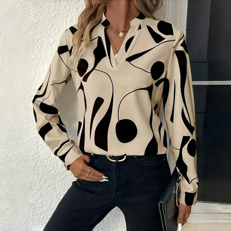 LILY | Blouse with abstract print