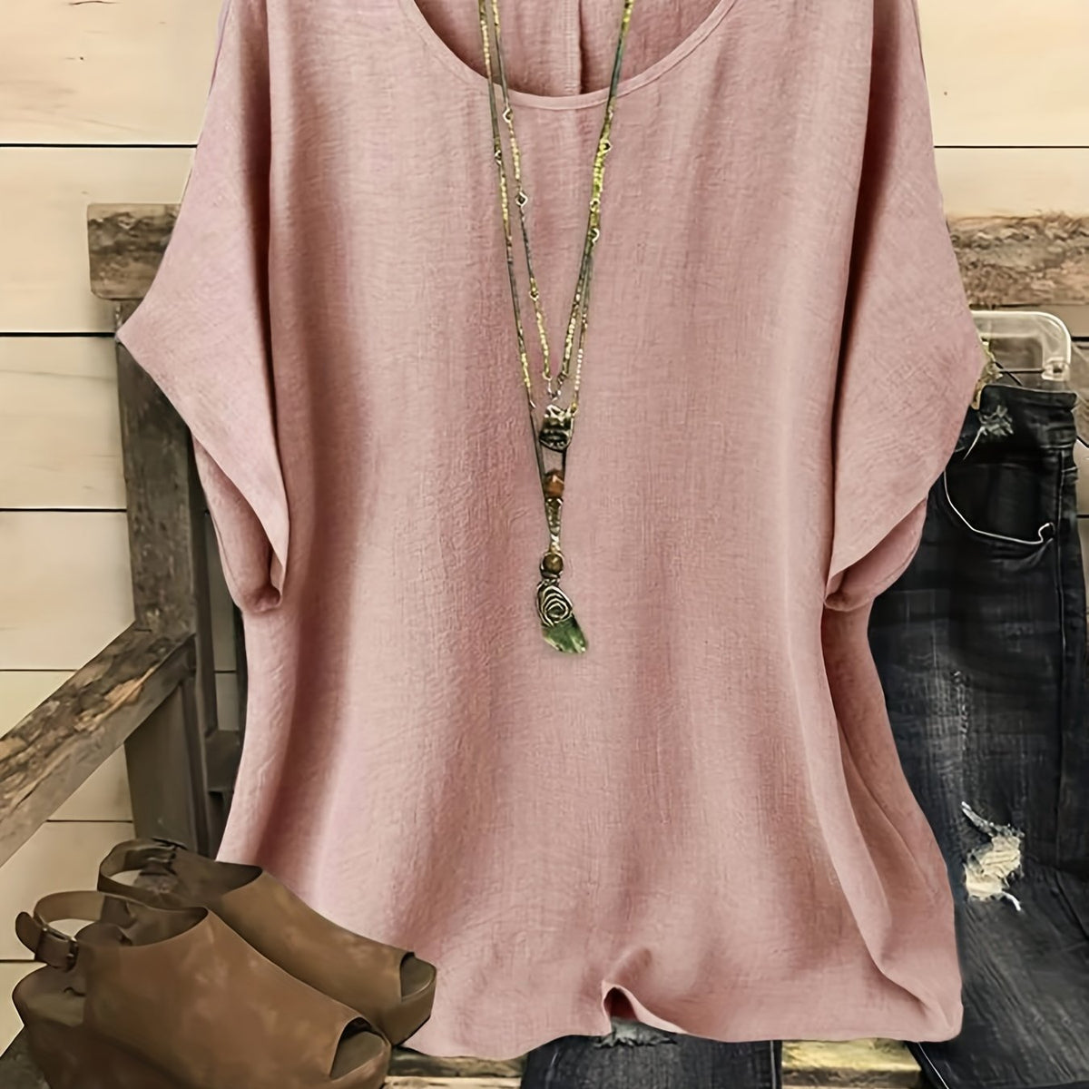 EMMA | Oversized top with round neckline
