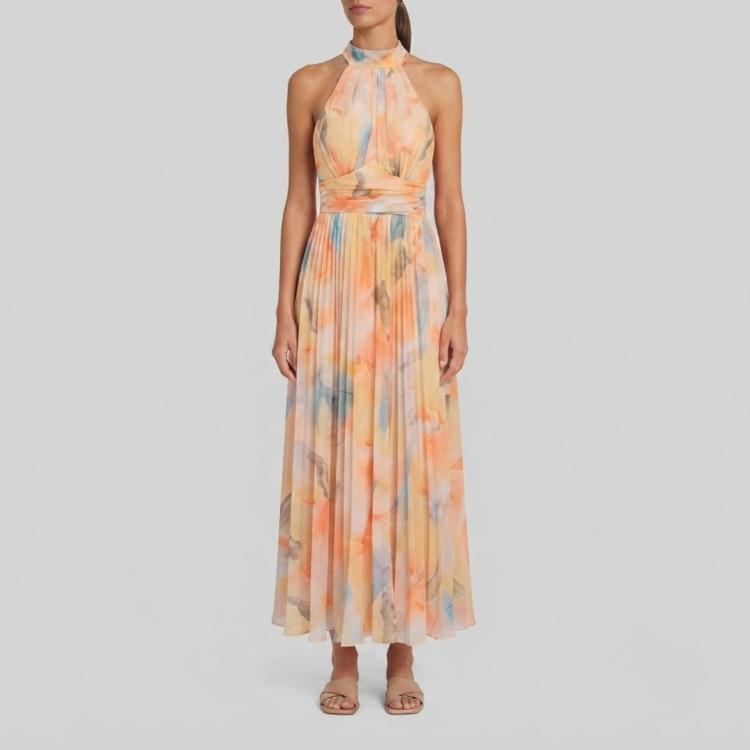MICAH | Maxi dress with watercolor print
