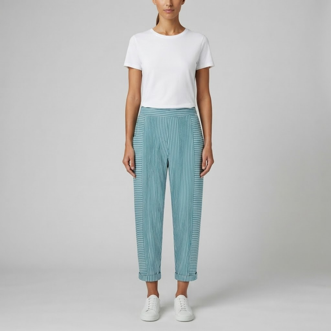 NORA | Relaxed-fit pants with stripe print