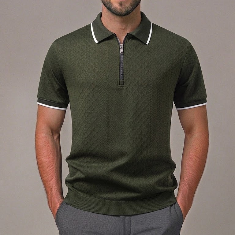 LUCAS | Polo with zip neckline