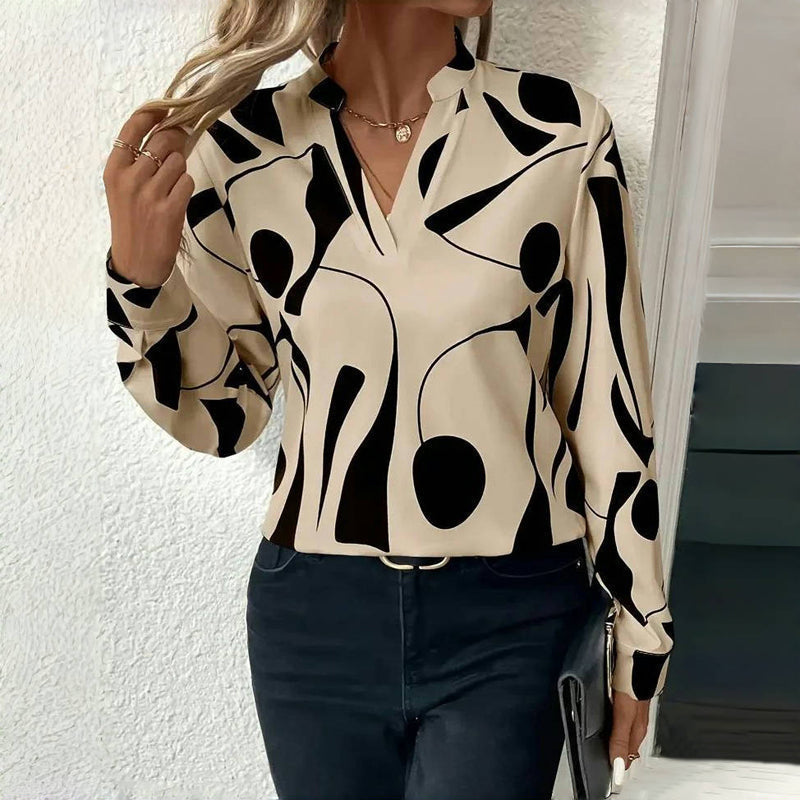 LILY | Blouse with abstract print
