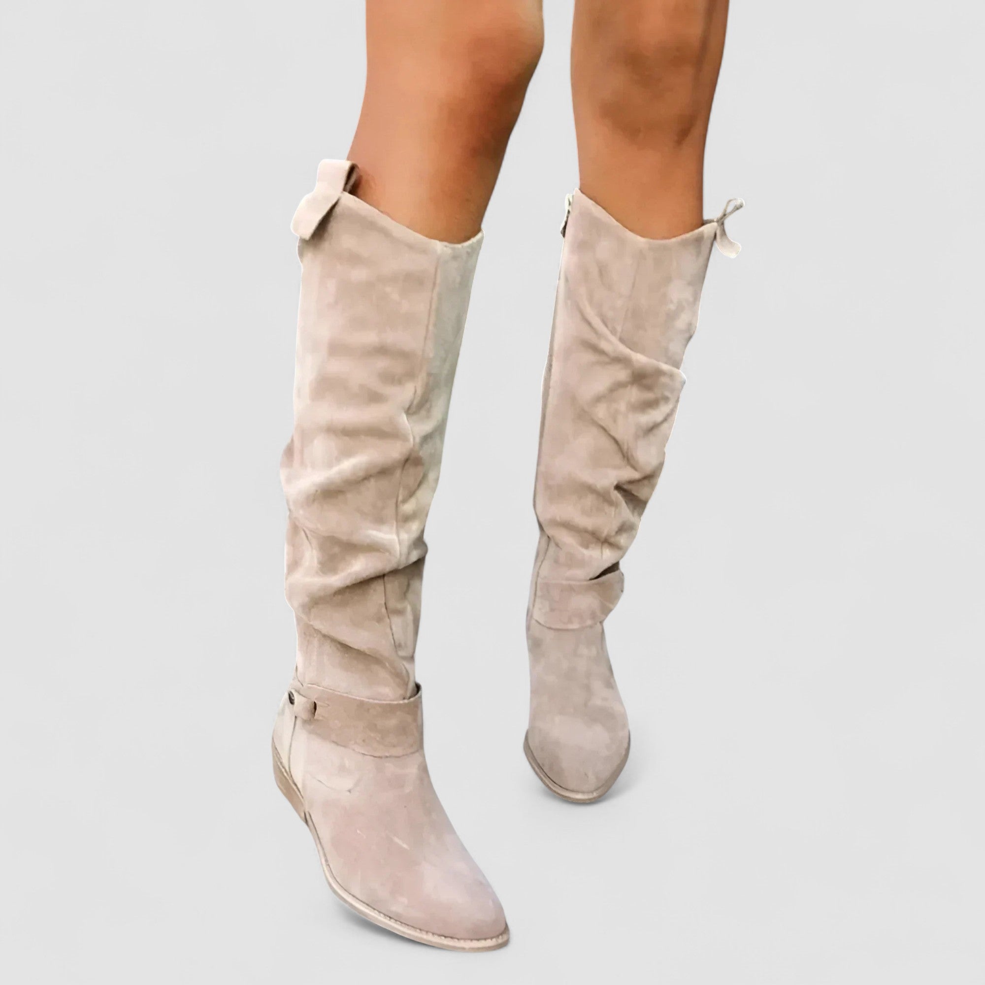 OLIVIA | Knee-high boots with gathered shaft