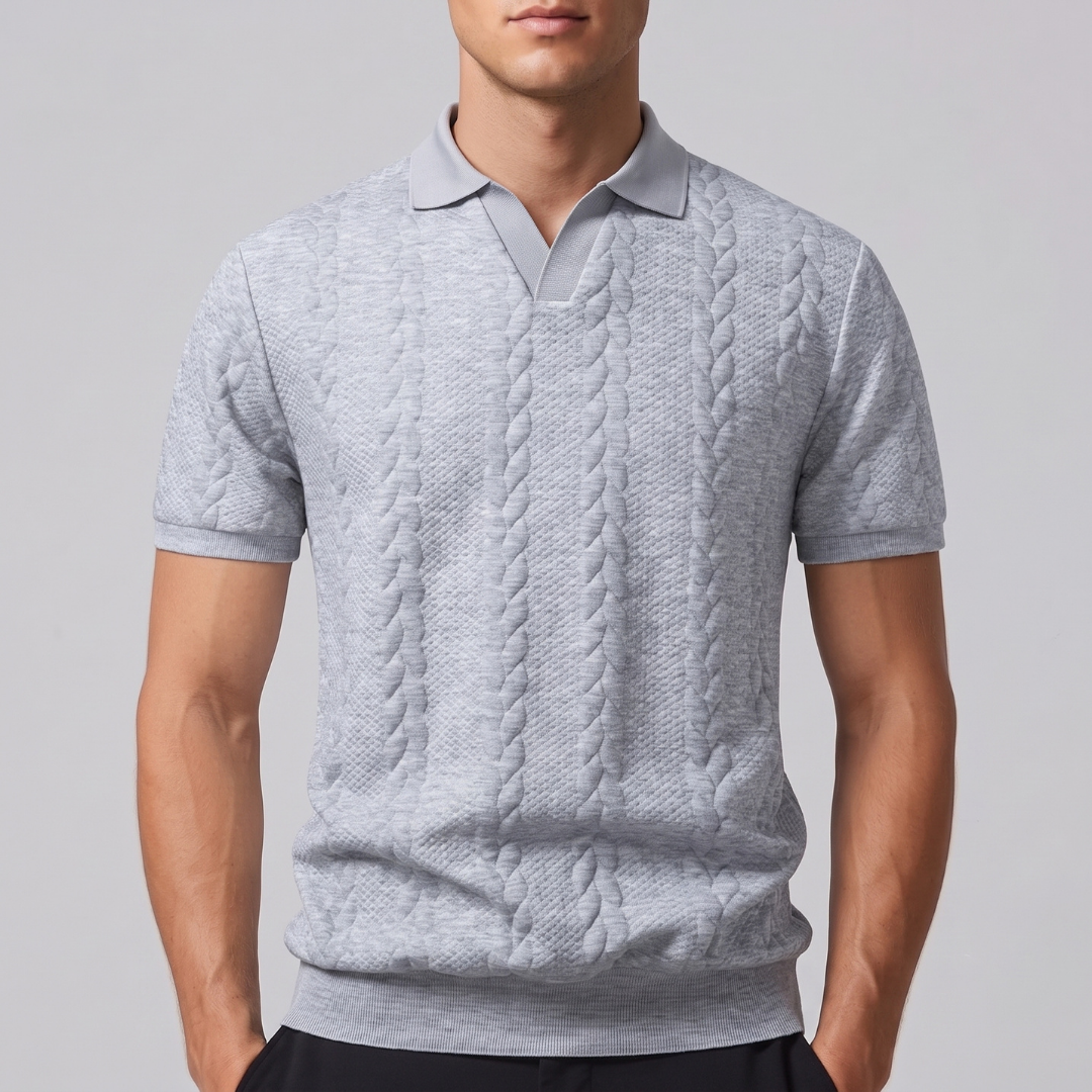 MADISON | Polo with V-neck