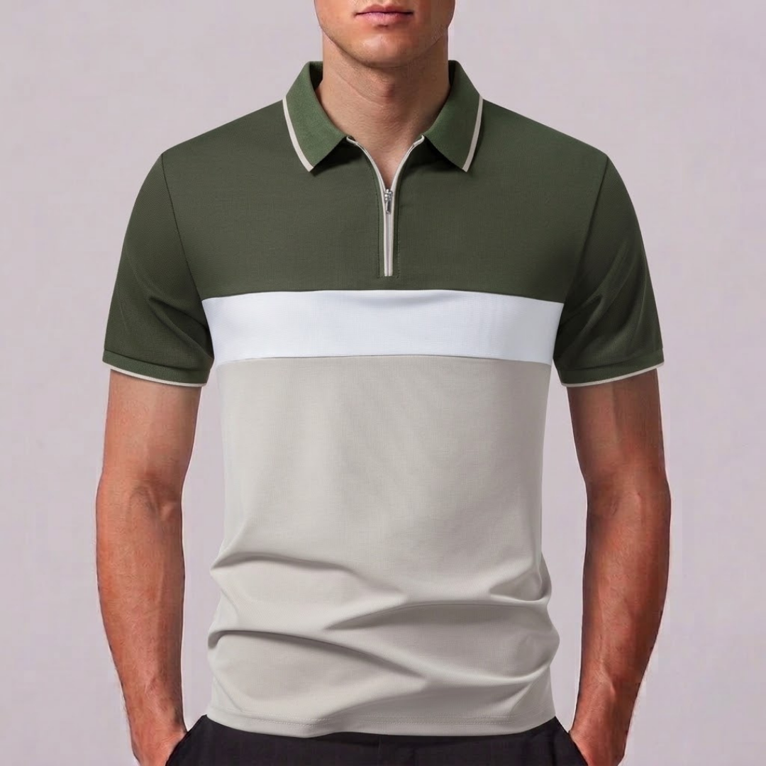 HENRY | Polo with zip neckline