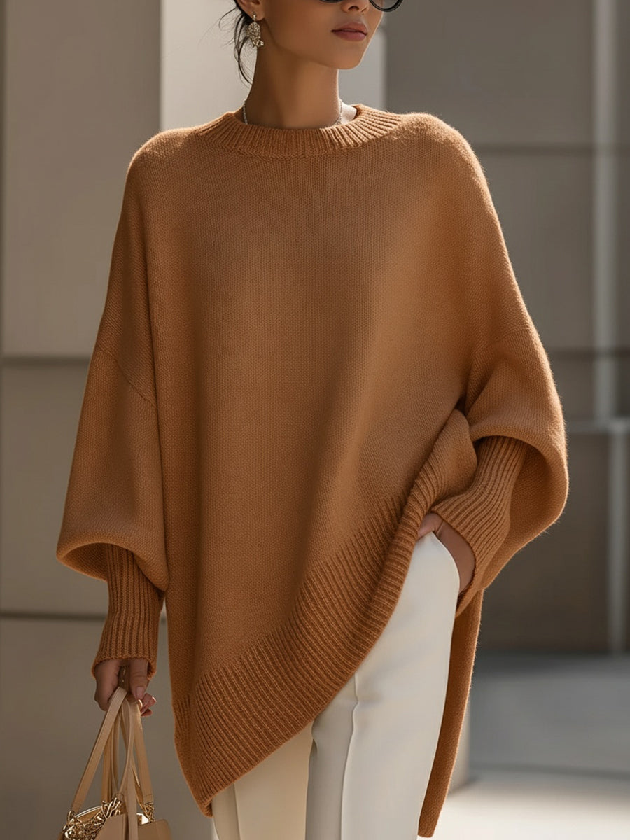 GRACE | Oversized sweater with ribbed trim