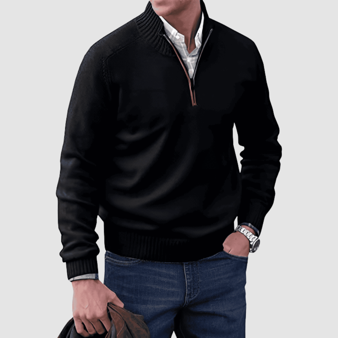 BENJAMIN | Zip pullover with mock neck