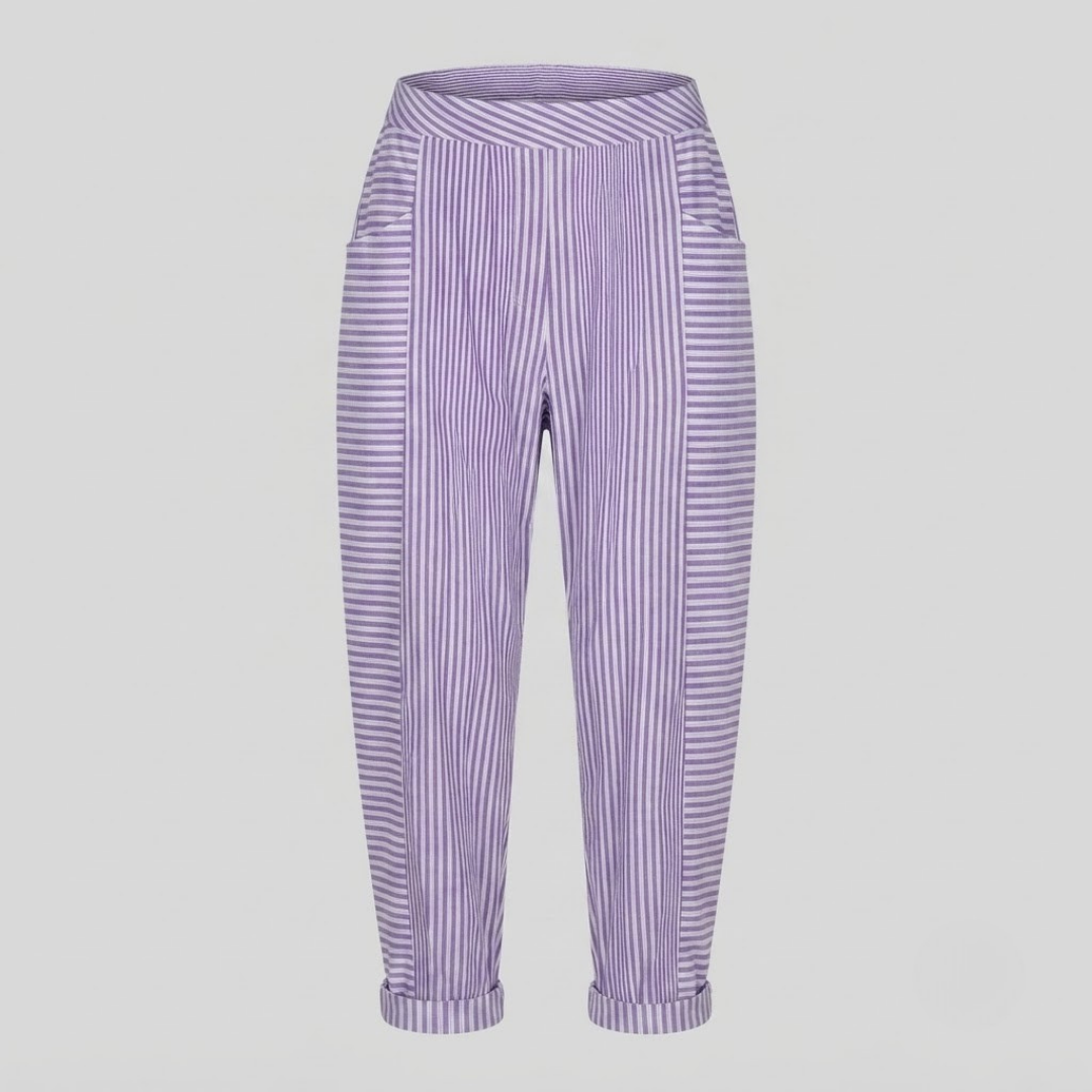 NORA | Relaxed-fit pants with stripe print