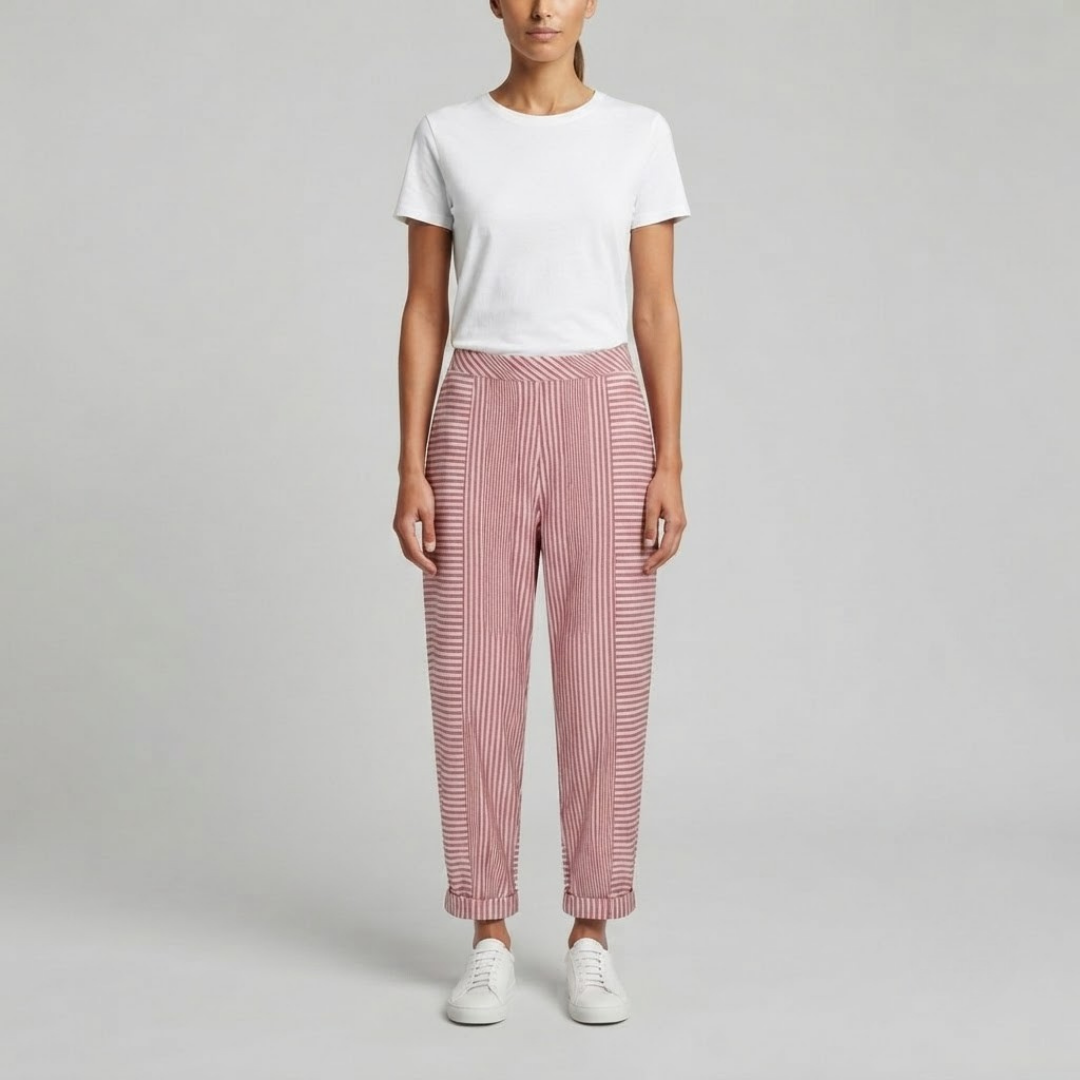 NORA | Relaxed-fit pants with stripe print