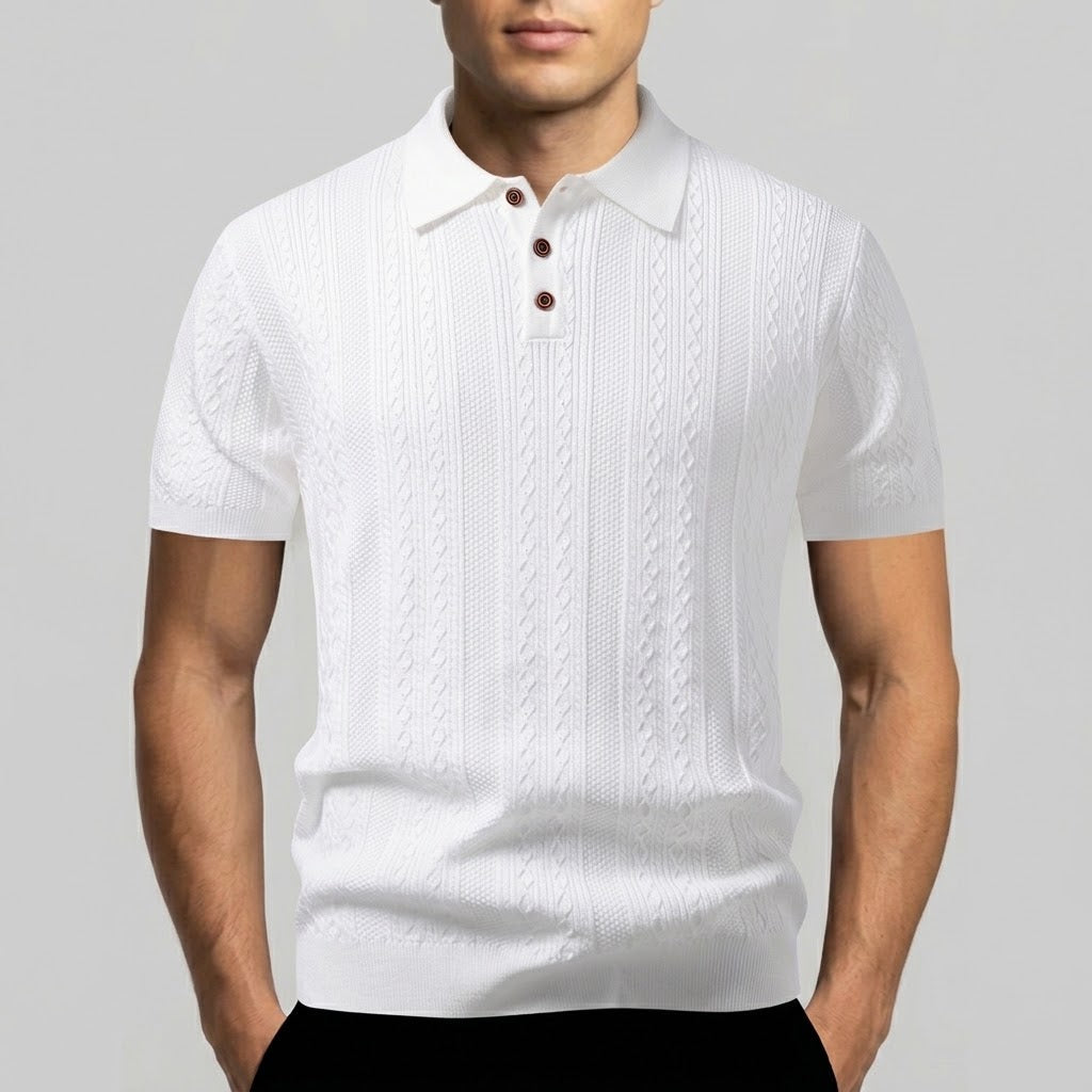 JASPER | Polo with geometric jacquard