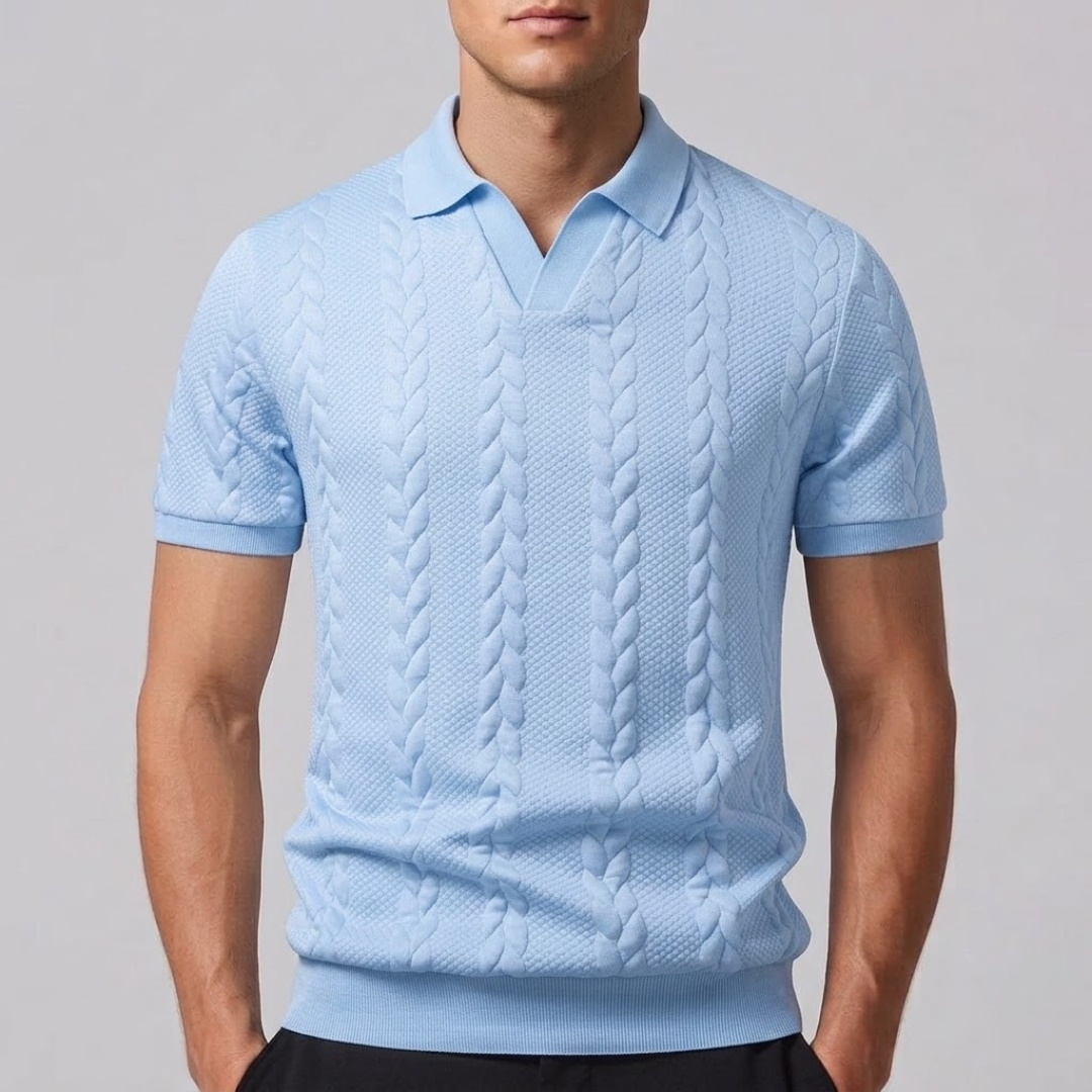 MADISON | Polo with V-neck