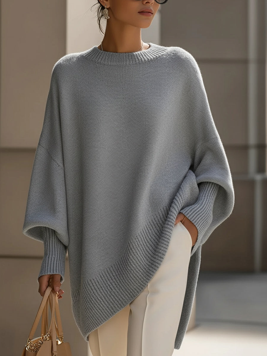 GRACE | Oversized sweater with ribbed trim