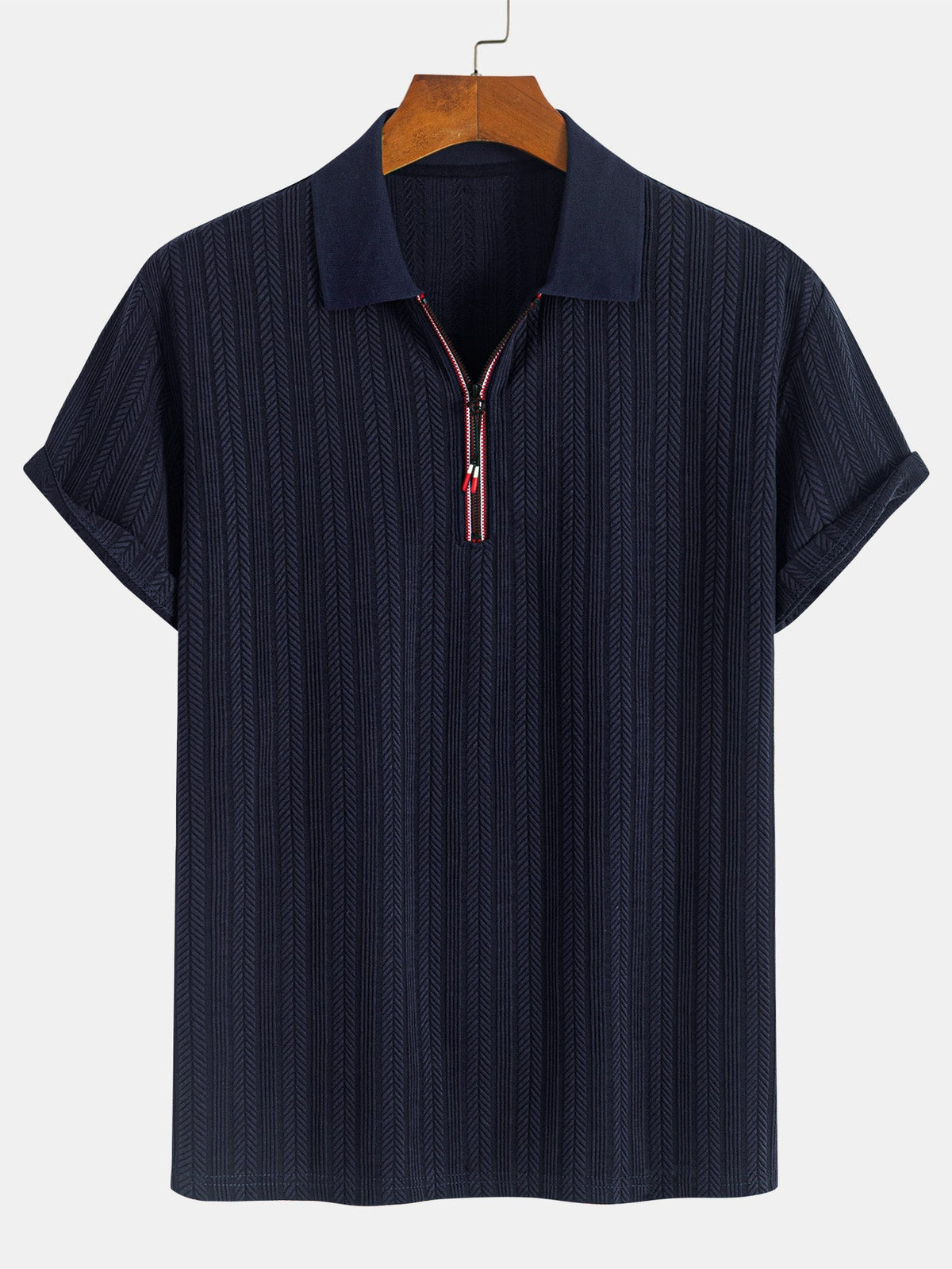 OLIVER | Polo with herringbone texture