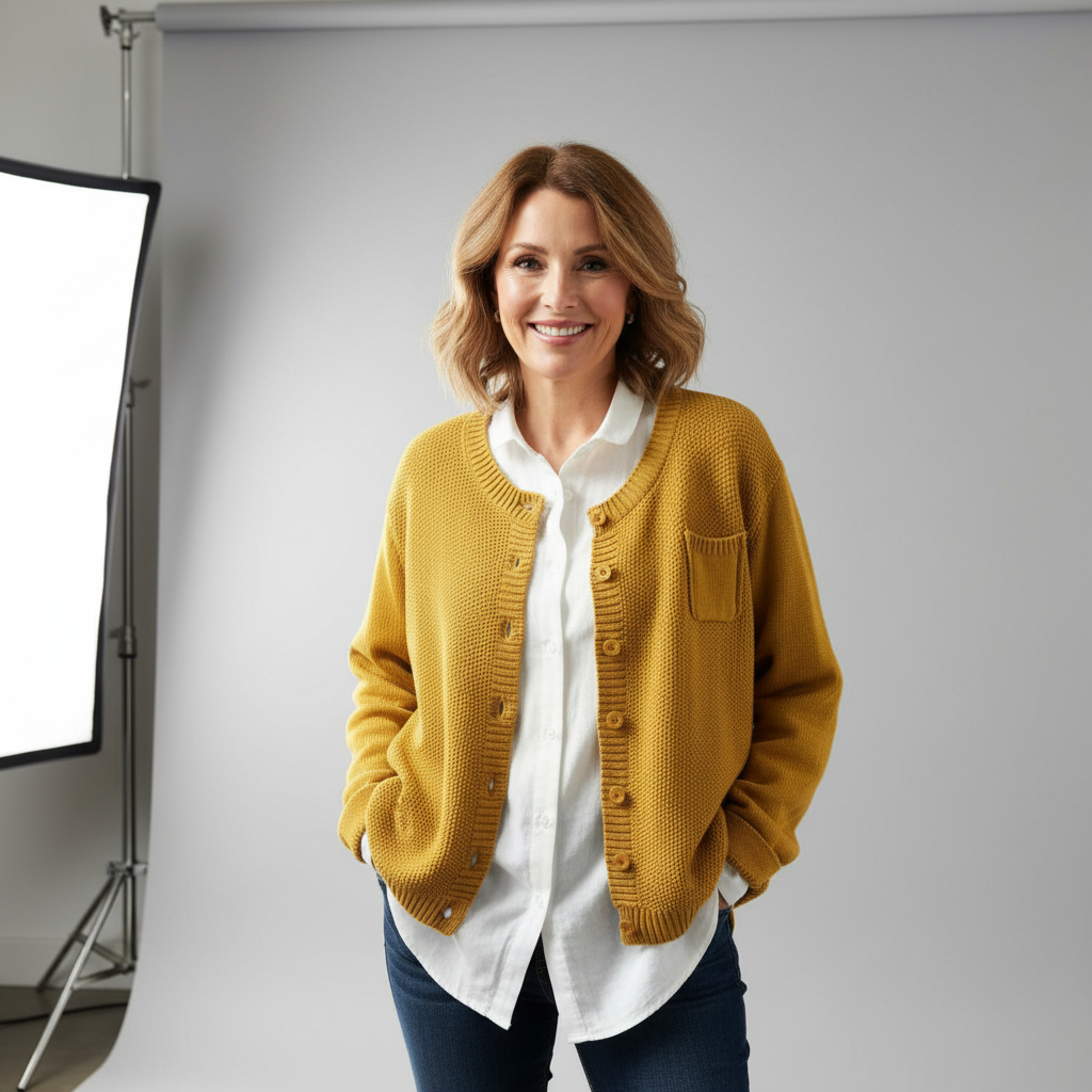 AMELIA | Knit cardigan with chest pocket