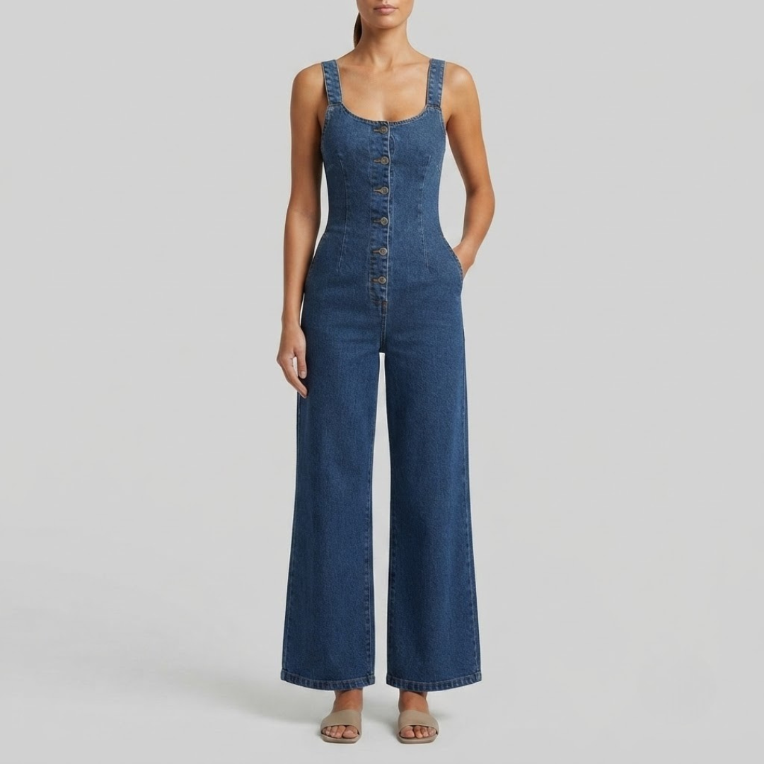EVELYN | Jumpsuit with square neckline