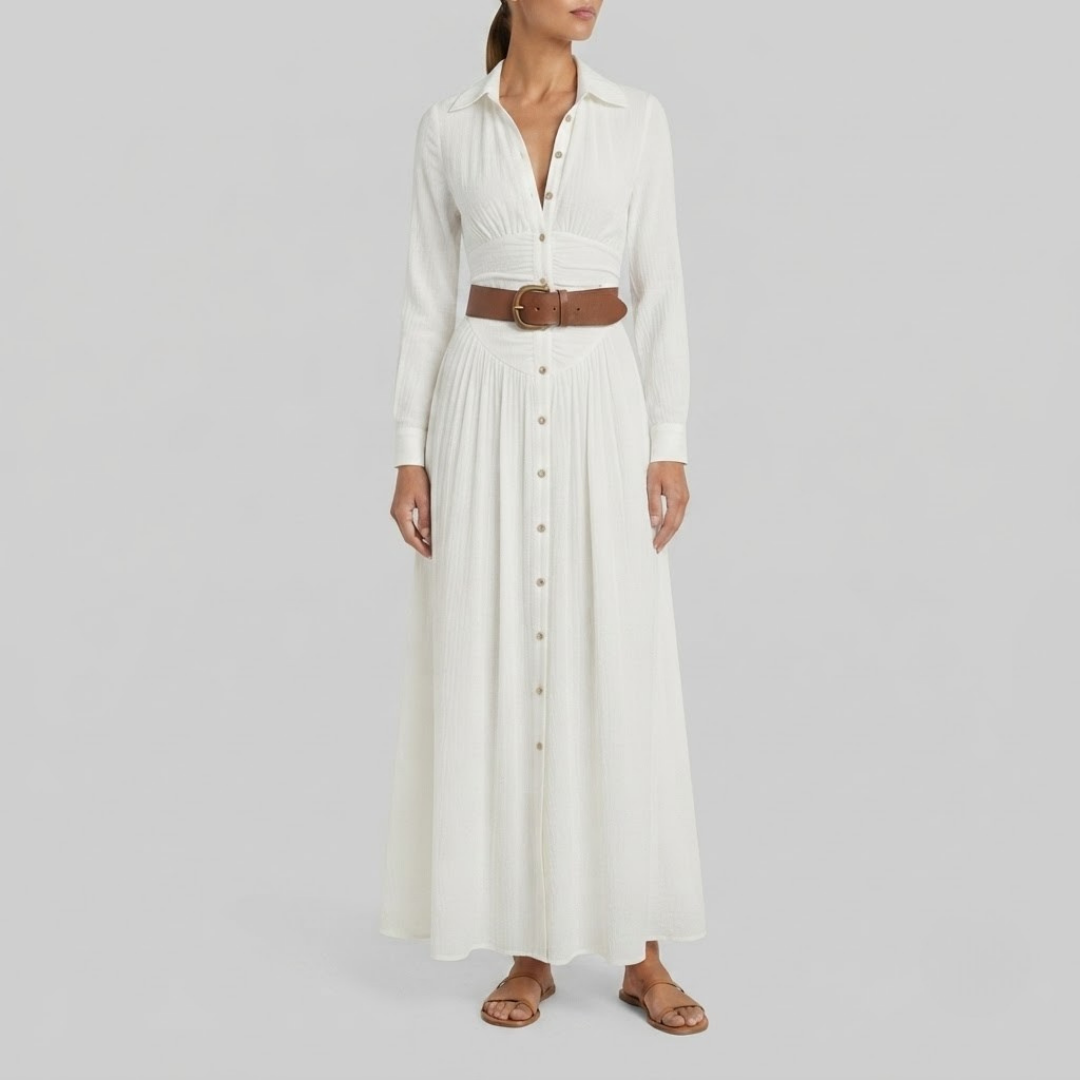 CAMILLE | Maxi dress with lapel collar