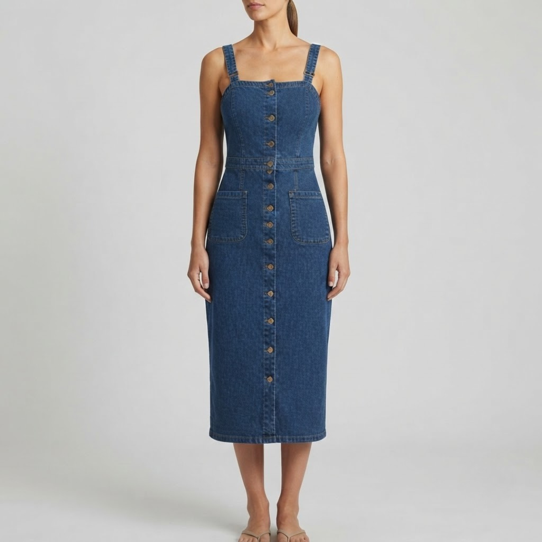 ABIGAIL | Button-up dress with front pockets