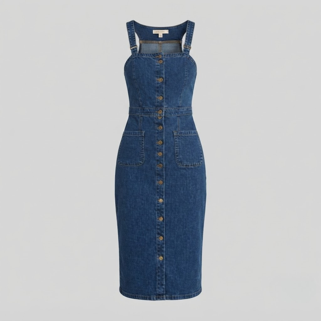 ABIGAIL | Button-up dress with front pockets
