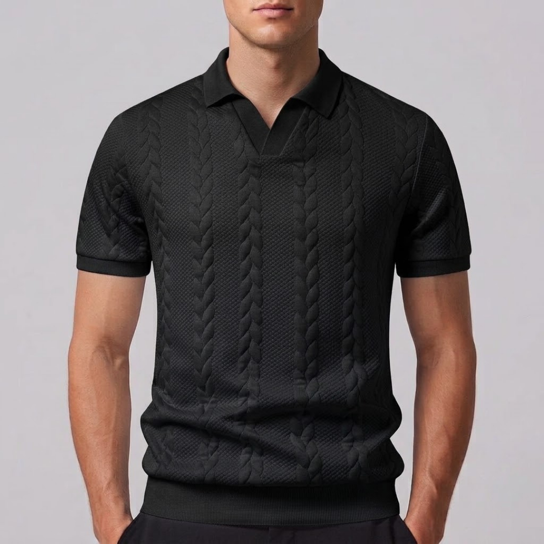 MADISON | Polo with V-neck