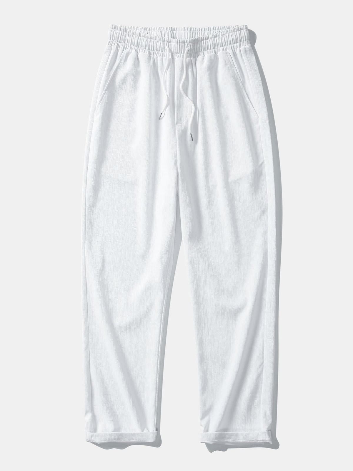 AVERY | Straight pants with crinkle texture