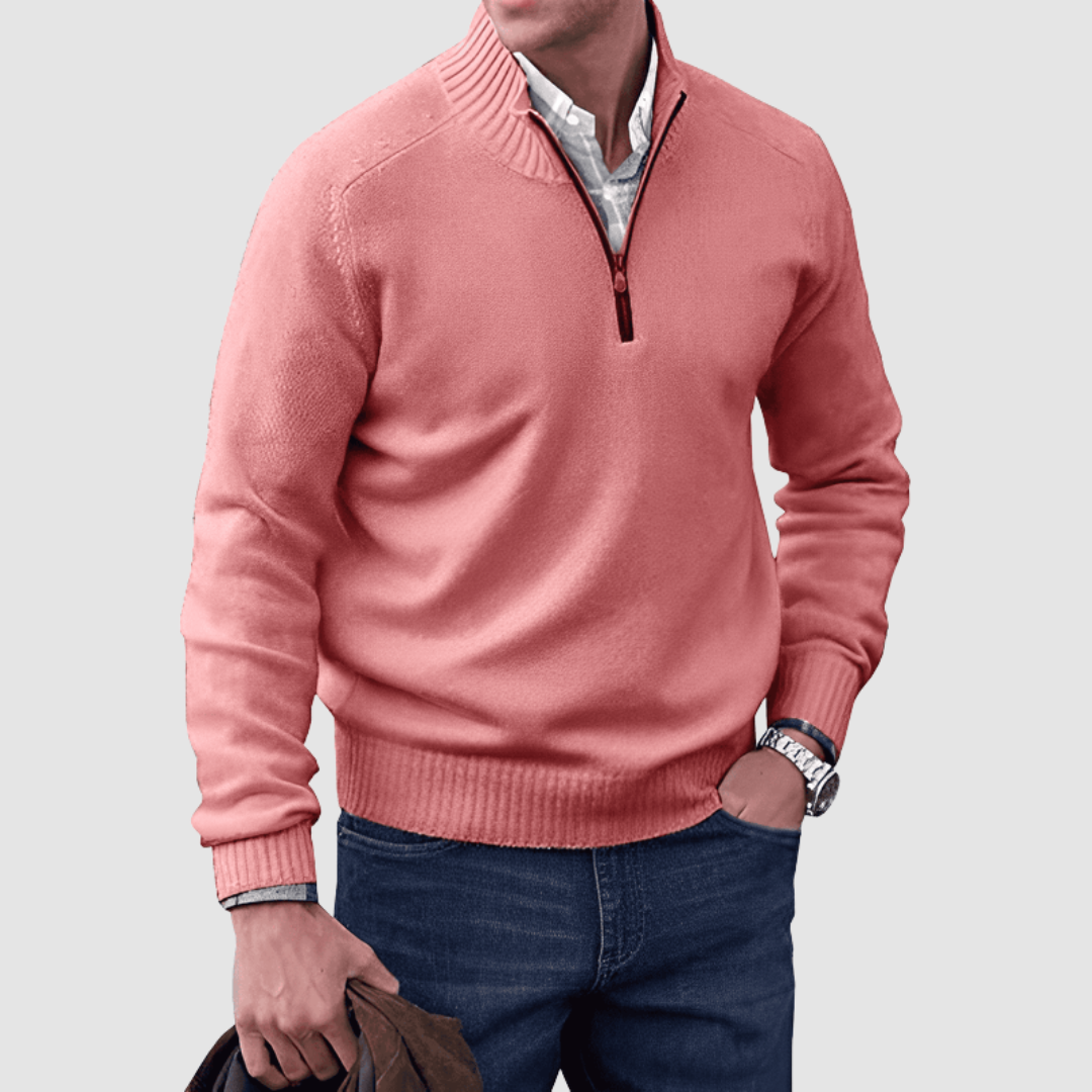 BENJAMIN | Zip pullover with mock neck