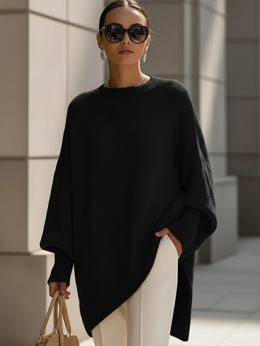 GRACE | Oversized sweater with ribbed trim