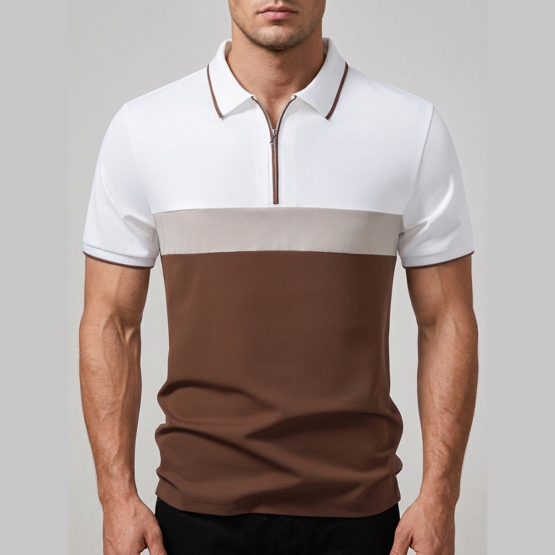 HENRY | Polo with zip neckline