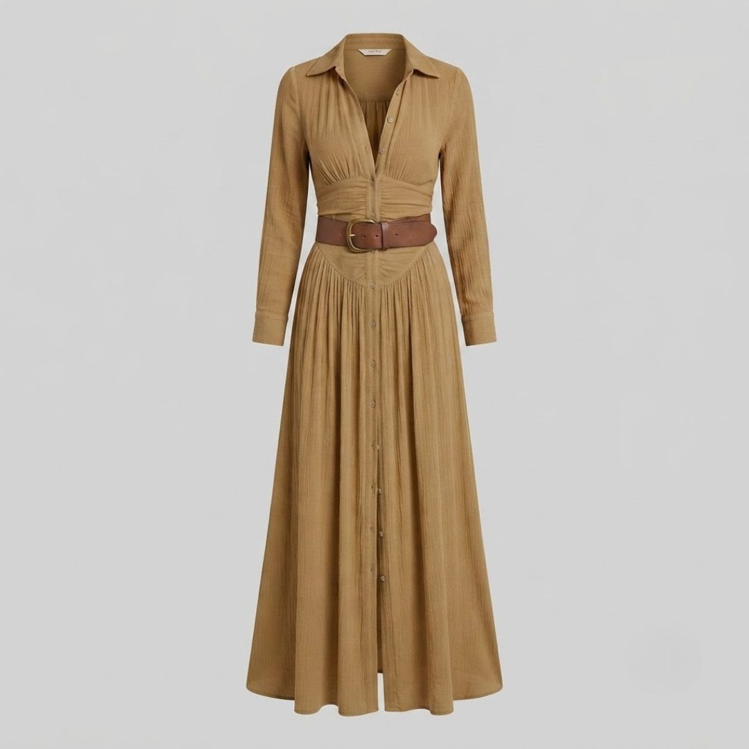 CAMILLE | Maxi dress with lapel collar