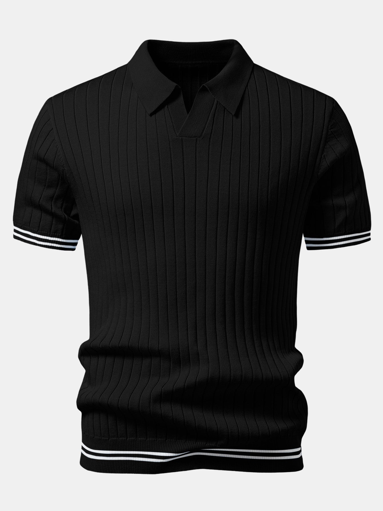 EZRA | Knit polo with Johnny collar