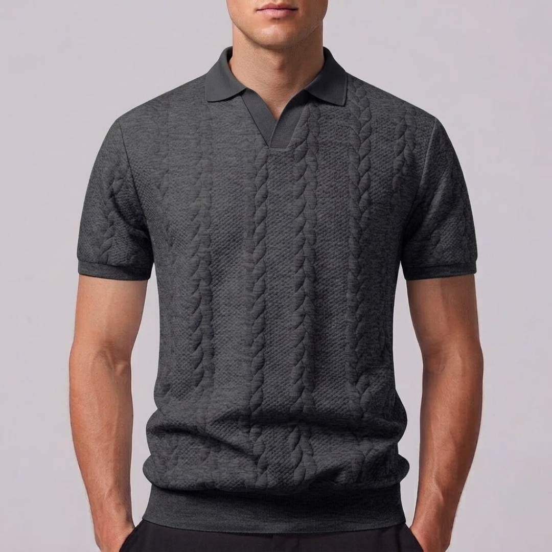 MADISON | Polo with V-neck