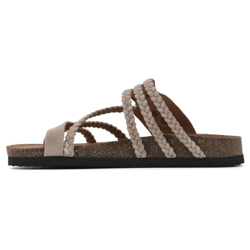 EVELYN | Braided sandals with cushioned footbed