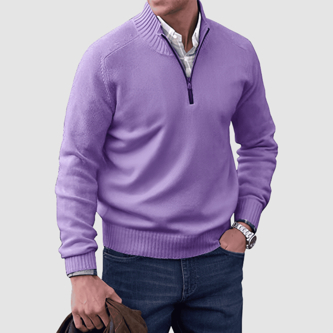 BENJAMIN | Zip pullover with mock neck