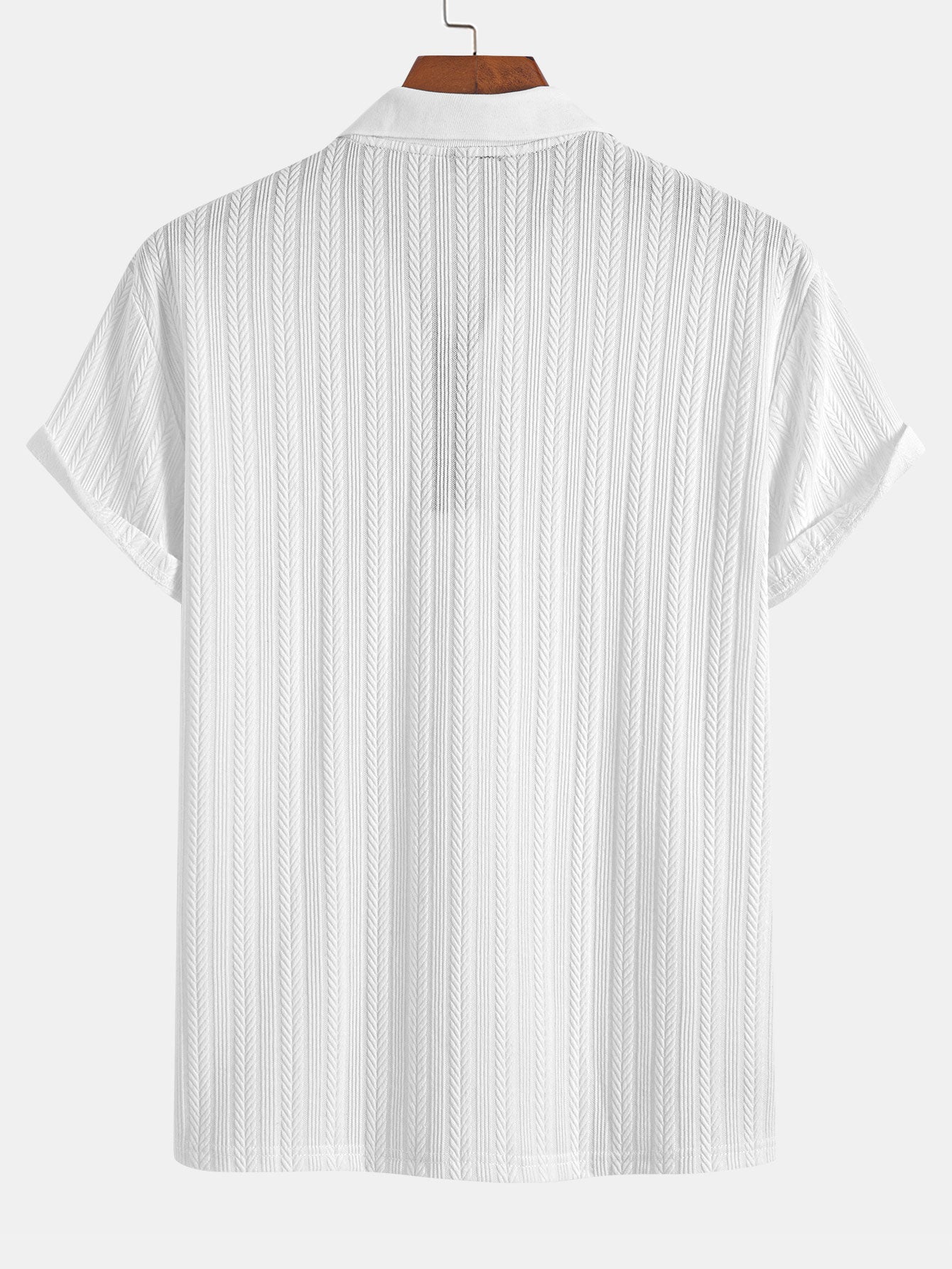 OLIVER | Polo with herringbone texture