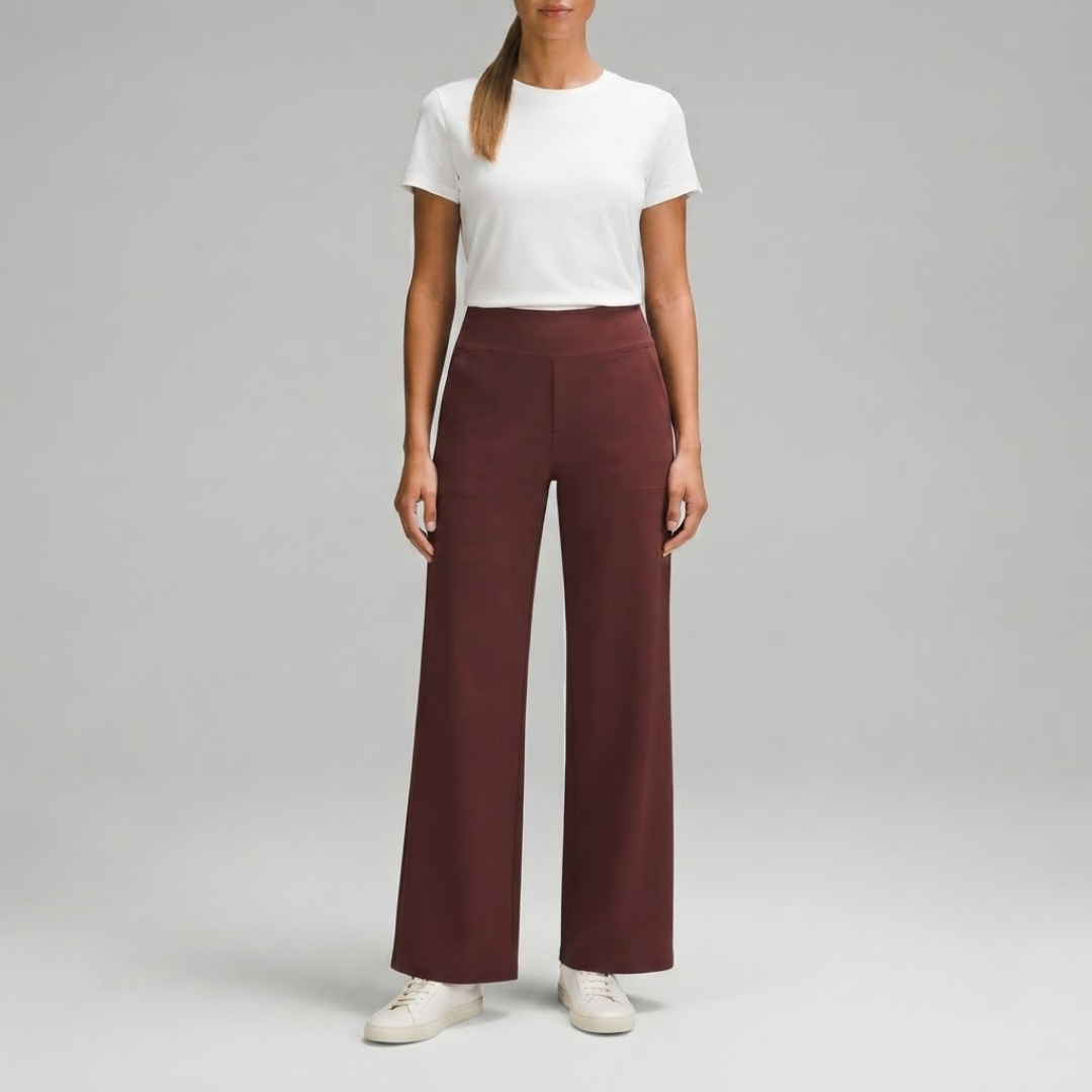 OLIVIA | Stretch pants with high-rise waist