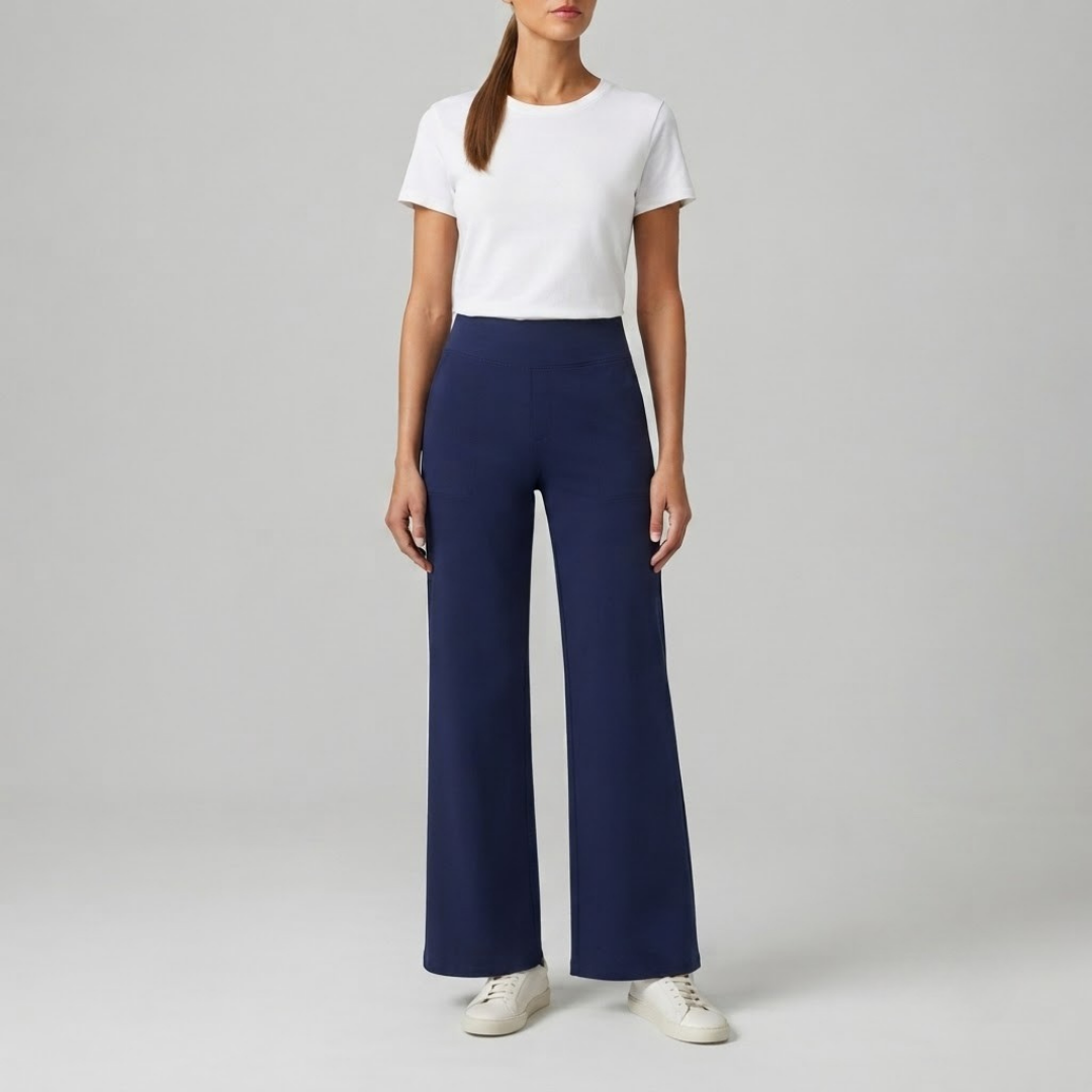 OLIVIA | Stretch pants with high-rise waist