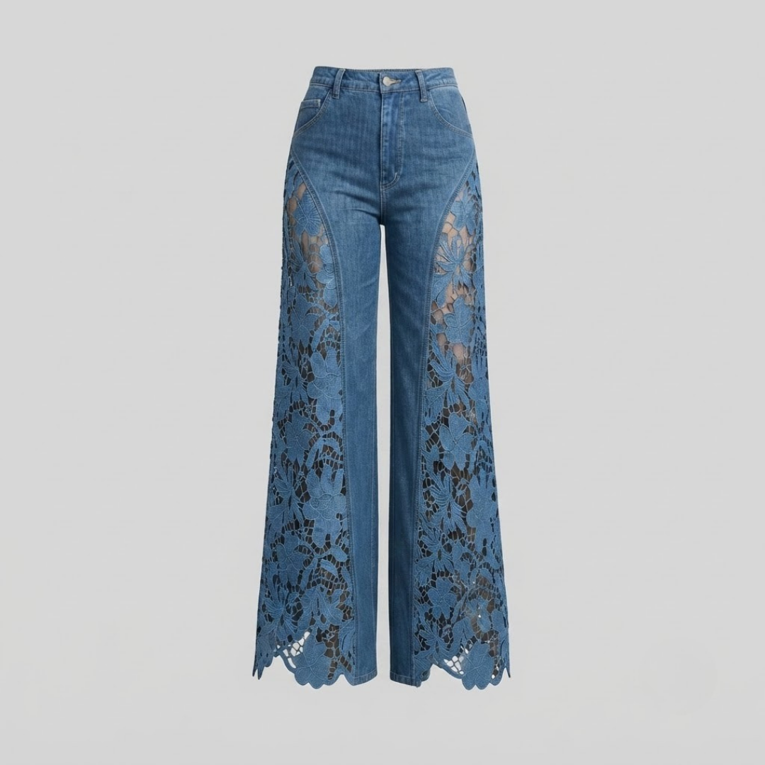 HANNAH | Wide-leg jeans with embroidery