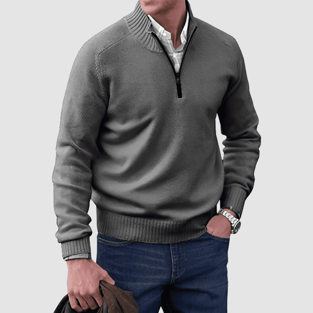 BENJAMIN | Zip pullover with mock neck