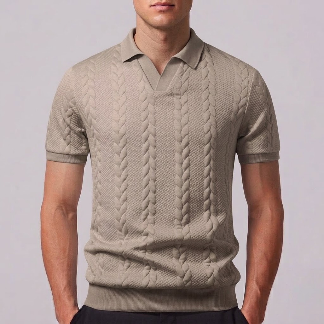 MADISON | Polo with V-neck