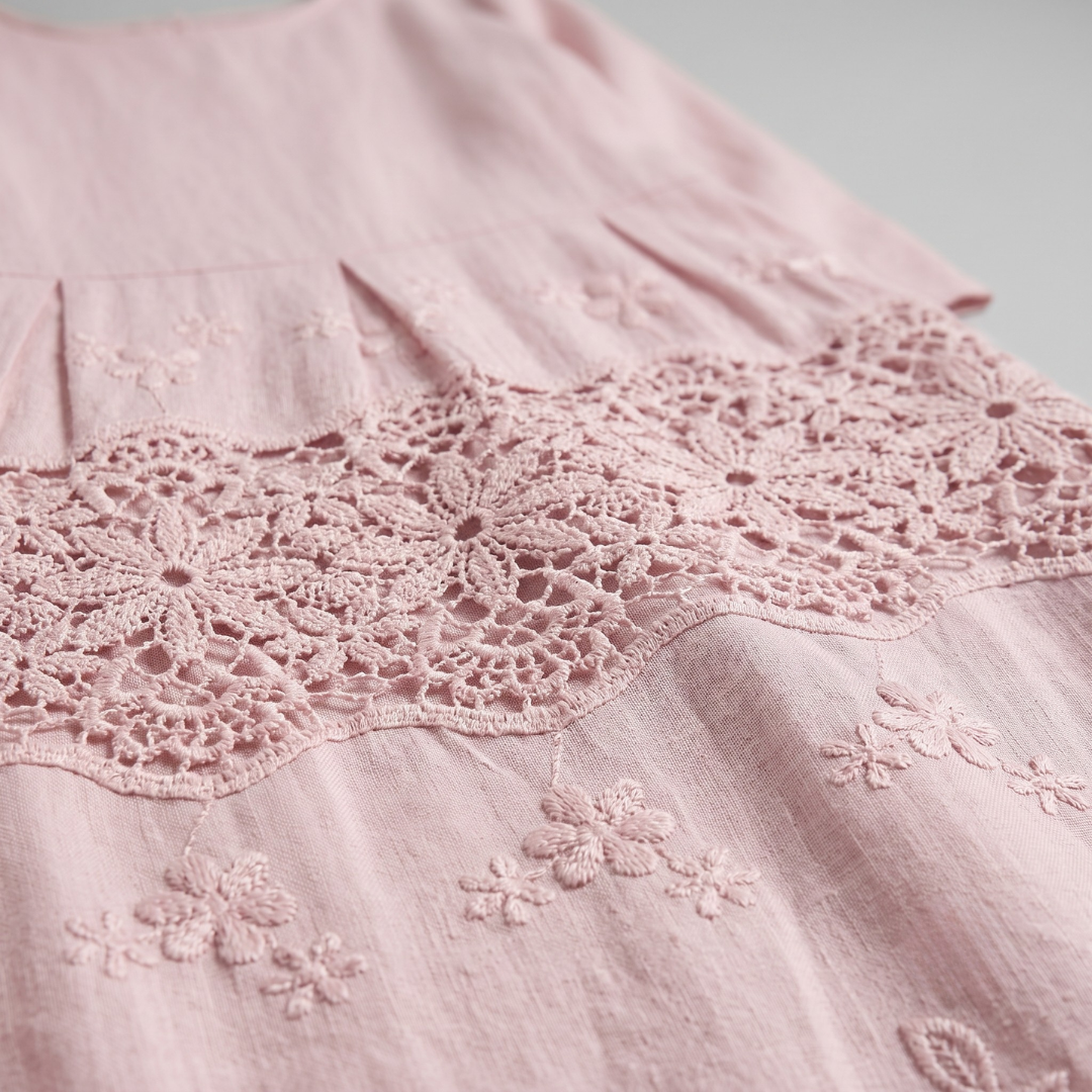 ZENAIDA | Midi dress with lace detailing